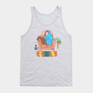 Girl chillin with her dog Tank Top